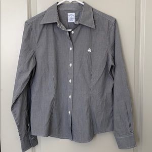 Black Gingham Brooks Brothers Button Down Size 6